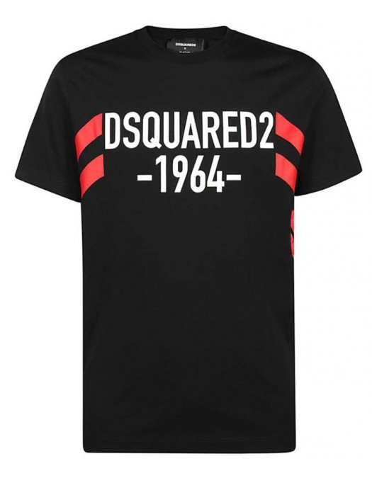 Tricou Dsquared2, Black, Imprimeu 1964 - S74GD0805S22427900