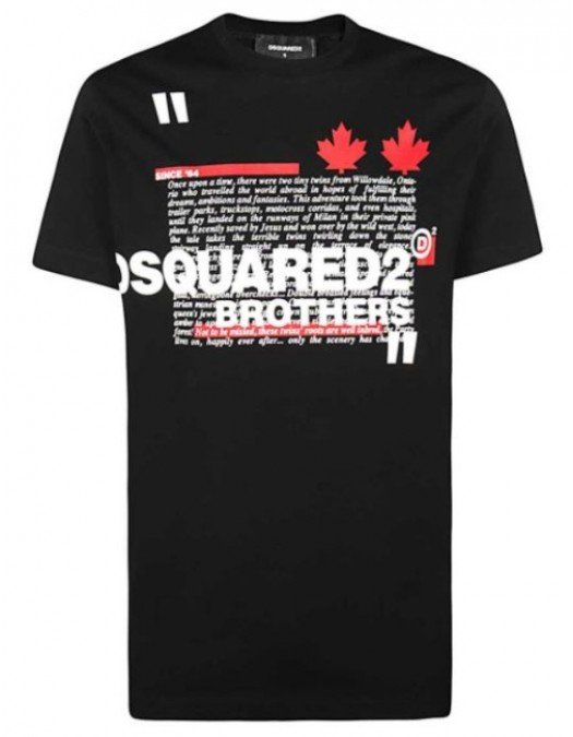 Tricou Dsquared2, Black, Dsquared2 Brothers - S74GD0811900
