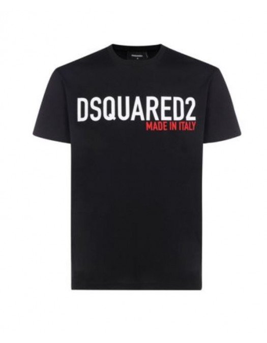 Tricou Dsquared2, Black, Imprimeu Made in Italy - S74GD0828S22427900