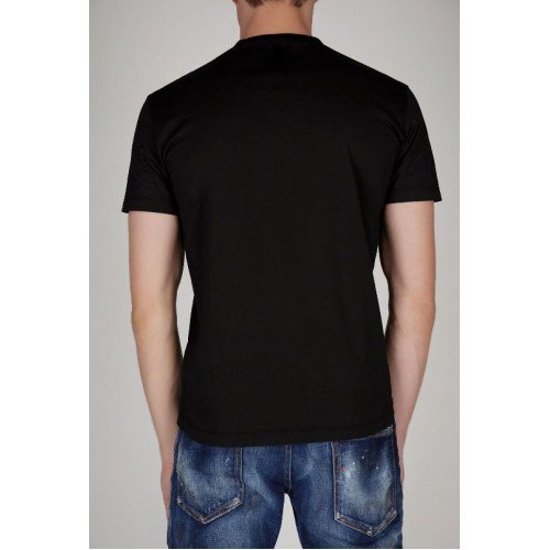 Tricou Dsquared2, Negru, Imprimeu CATEN 