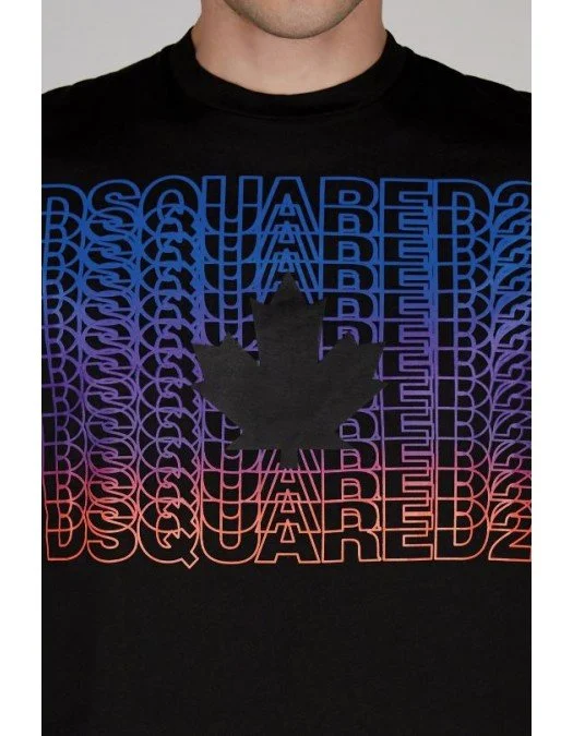 Tricou Dsquared2, Black, 3D Color - S74GD0830S22427900 Tricou Dsquared2, Black, 3D Color - S74GD0830S22427900