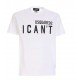 Tricou Dsquared2, I CAN'T print, Alb - S74GD0859S23009100