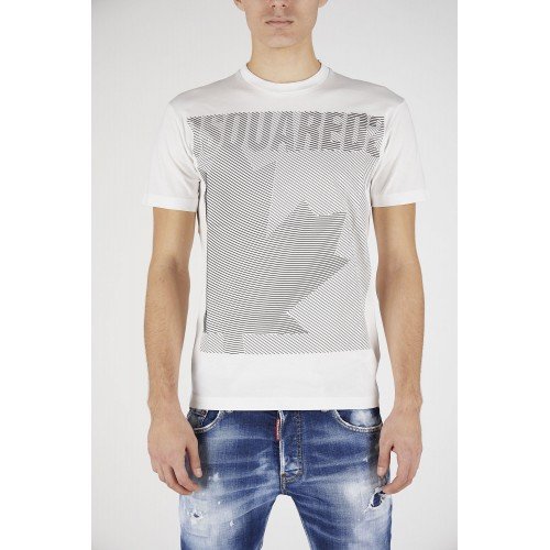 Tricou Dsquared2, D2 Leaf Graphic T-Shirt, White Tricou Dsquared2, D2 Leaf Graphic T-Shirt, White