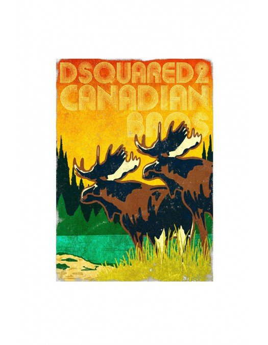 Tricou Dsquared2, Black, Canadian Bros Print - S74GD0878S23009100