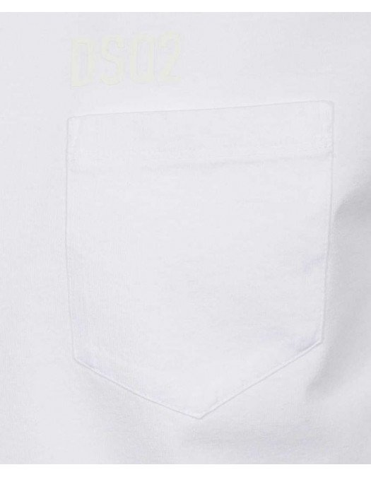 TRICOU DSQUARED2, Pocket in White - S74GD0880S23652100
