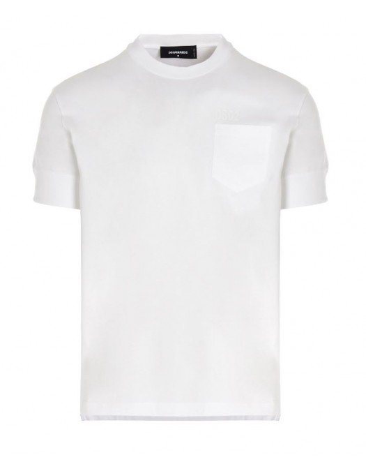 TRICOU DSQUARED2, Pocket in White - S74GD0880S23652100