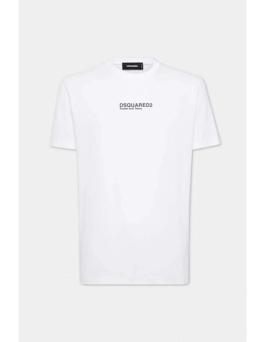 Tricou DSQUARED2, Mini Logo Print, Cool, White - S74GD0946D20020100