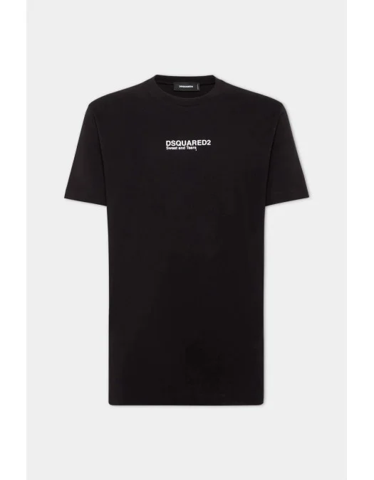 Tricou DSQUARED2, Mini Logo Print, Cool, Black - S74GD0946D20020900 Tricou DSQUARED2, Mini Logo Print, Cool, Black - S74GD0946D20020900