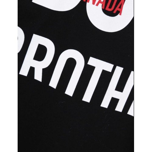 Tricou DSQUARED2, Print Brothers, Negru