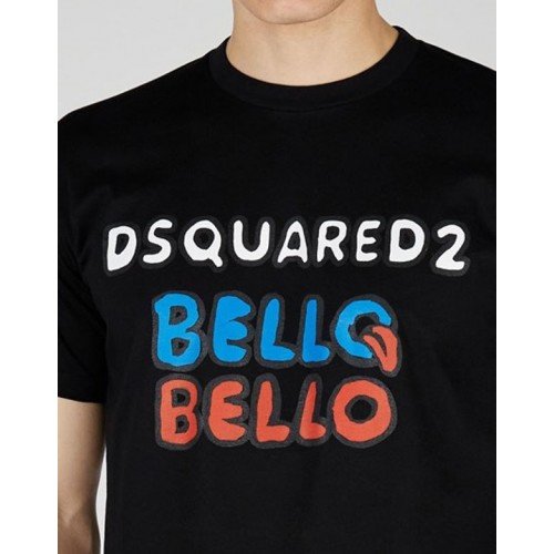 Tricou DSQUARED2, Bello Print, Black