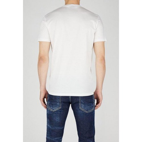 Tricou DSQUARED2, Logo Colorat Frontal, Alb
