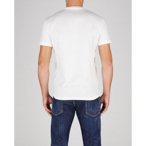Tricou DSQUARED2, 95 D2 Silver Print, Alb
