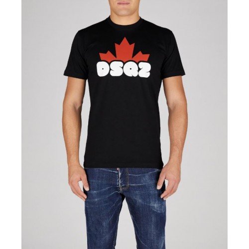 Tricou DSQUARED2, Leaf Red Logo, Negru