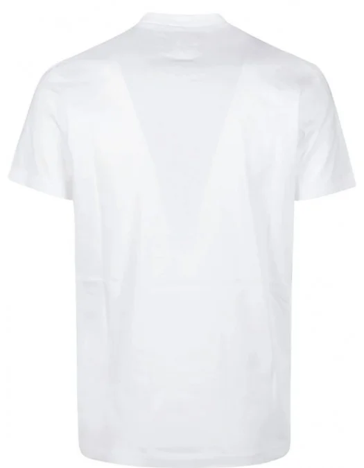 Tricou DSQUARED2, Print Frontal Leaf Logo, Alb - S74GD1198S23009100 Tricou DSQUARED2, Print Frontal Leaf Logo, Alb - S74GD1198S23009100