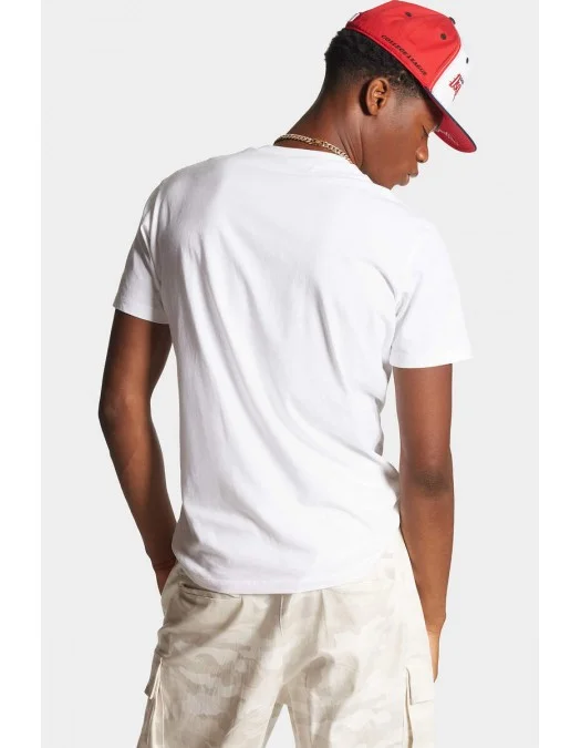Tricou DSQUARED2, Subarbans Print, White - S74GD1219D20014100 Tricou DSQUARED2, Subarbans Print, White - S74GD1219D20014100