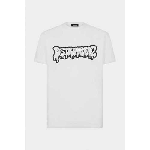 Tricou DSQUARED2, Brand Print, S74GD1221D20014100 Tricou DSQUARED2, Brand Print, S74GD1221D20014100