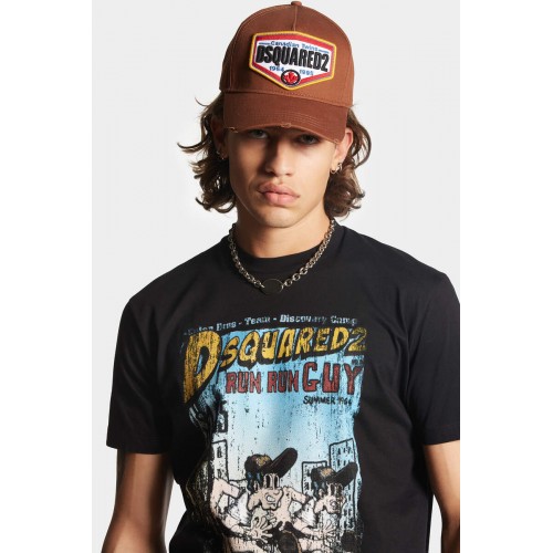 Tricou DSQUARED2, Muticolor Print, Negru Tricou DSQUARED2, Muticolor Print, Negru