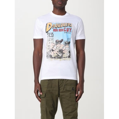 Tricou DSQUARED2, Run Guy, Alb Tricou DSQUARED2, Run Guy, Alb