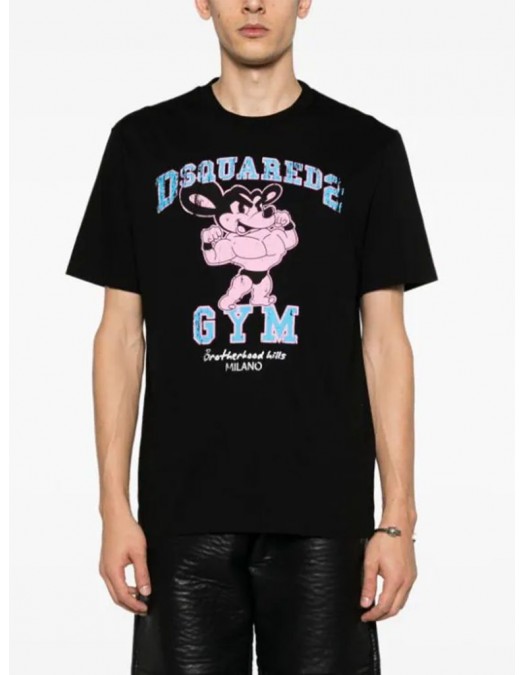 Tricou DSQUARED2, GYM REGULAR BLACK - S74GD1232S23009900