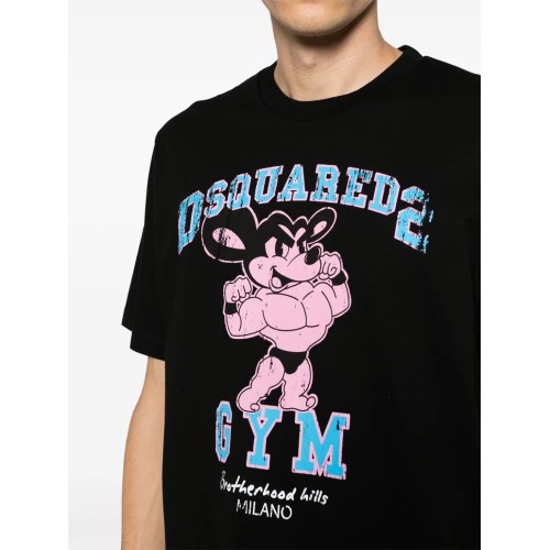 Tricou DSQUARED2, GYM REGULAR BLACK Tricou DSQUARED2, GYM REGULAR BLACK