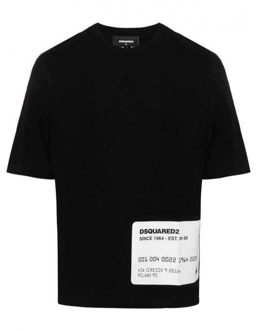 Tricou DSQUARED2, Frontal Print, Black - S74GD1237S23009900