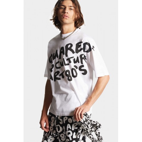 Tricou DSQUARED2, Frontal Print, S74GD1238S23009100 Tricou DSQUARED2, Frontal Print, S74GD1238S23009100