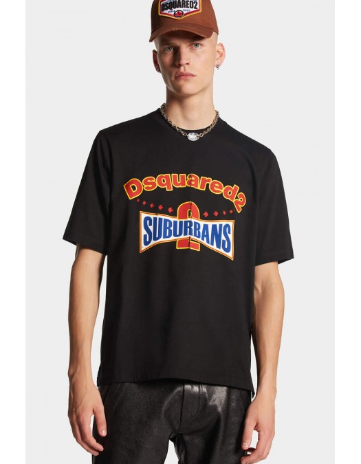 Tricou DSQUARED2, SUBURBANS SKATER FIT - S74GD1243S23009900