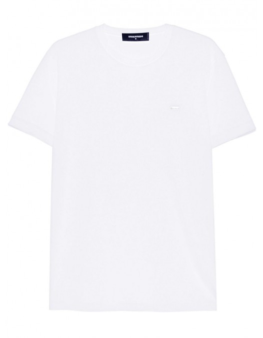 Tricou DSQUARED2, Logo Plaque Insert, White - S74GD1253D20020100