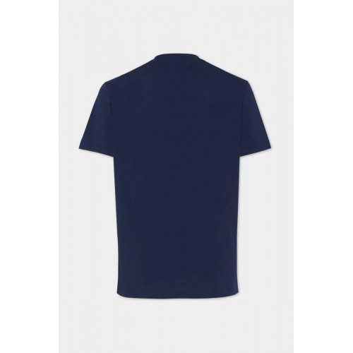 Tricou DSQUARED2, Logo Plaque Insert, Cool Fit, Navy Blue Tricou DSQUARED2, Logo Plaque Insert, Cool Fit, Navy Blue