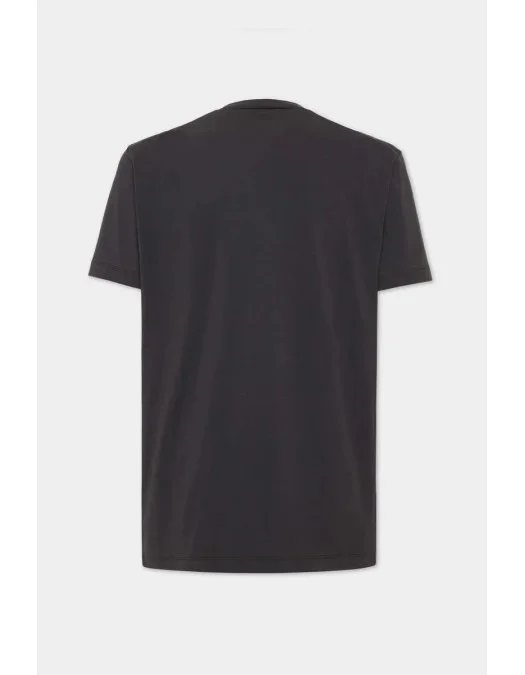 Tricou DSQUARED2, Logo Plaque Insert, Grey - S74GD1253D20020860 Tricou DSQUARED2, Logo Plaque Insert, Grey - S74GD1253D20020860