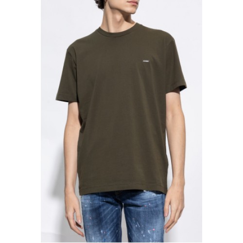 Tricou DSQUARED2, Brand Logo, Kaki Tricou DSQUARED2, Brand Logo, Kaki