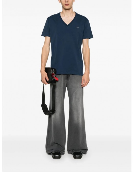 Tricou DSQUARED2, V Neck, Logo Plaque Insert, Cool Fit, Bleumarin - S74GD1254D20020524