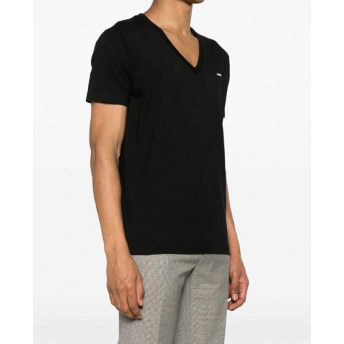 Tricou DSQUARED2, Brand Logo, Guler V Black Tricou DSQUARED2, Brand Logo, Guler V Black