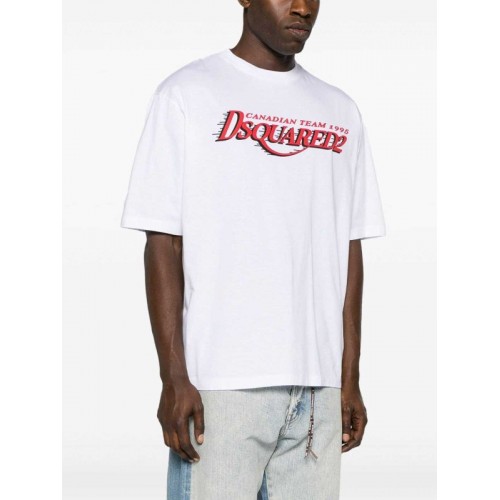 TRICOU DSQUARED2, Team 1995 Print, White TRICOU DSQUARED2, Team 1995 Print, White