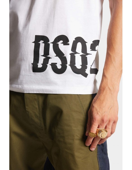 Tricou DSQUARED2, DSQ2 Print, S74GD1261S23009100 - S74GD1261S23009100