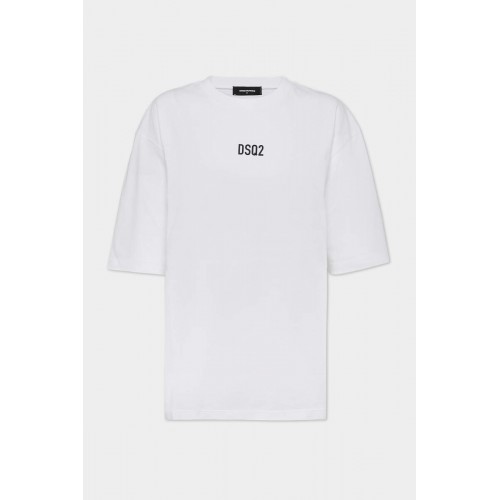 Tricou DSQUARED2, Brand Logo, Alb Tricou DSQUARED2, Brand Logo, Alb
