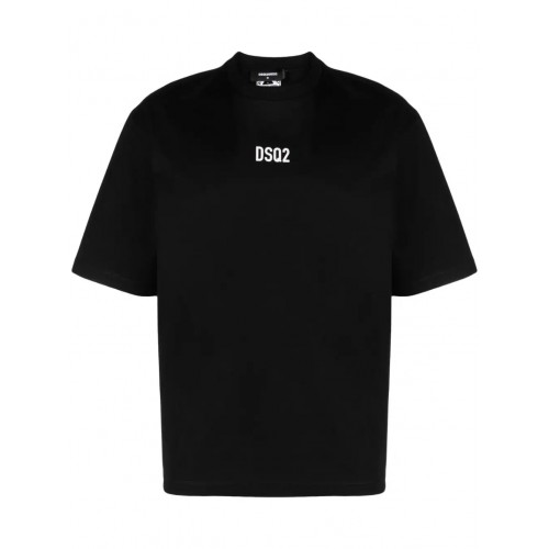Tricou DSQUARED2, Brand Logo, Black S74GD1267S23009900 Tricou DSQUARED2, Brand Logo, Black S74GD1267S23009900