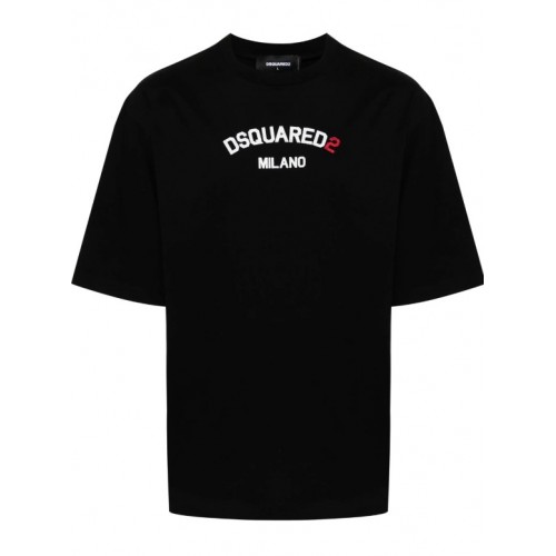 Tricou DSQUARED2, Milano Print, S74GD1268S23009900 Tricou DSQUARED2, Milano Print, S74GD1268S23009900
