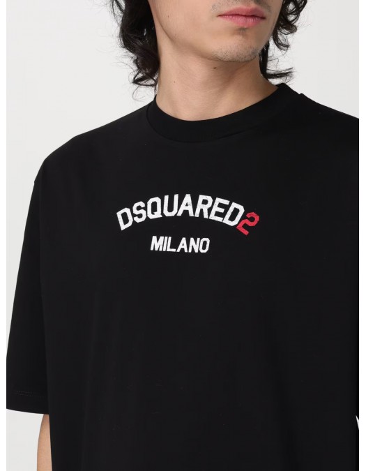 Tricou DSQUARED2, Milano Print, S74GD1268S23009900 - S74GD1268S23009900