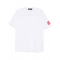 Tricou DSQUARED2, Round Neck, Simple, Red Logo, White, Loose Fit