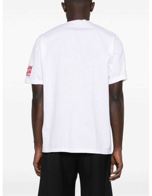Tricou DSQUARED2, Round Neck, Simple, Red Logo, White - S74GD1300S22427100 Tricou DSQUARED2, Round Neck, Simple, Red Logo, White - S74GD1300S22427100