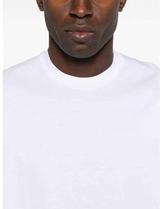 Tricou DSQUARED2, Round Neck, Simple, Red Logo, White - S74GD1300S22427100 Tricou DSQUARED2, Round Neck, Simple, Red Logo, White - S74GD1300S22427100