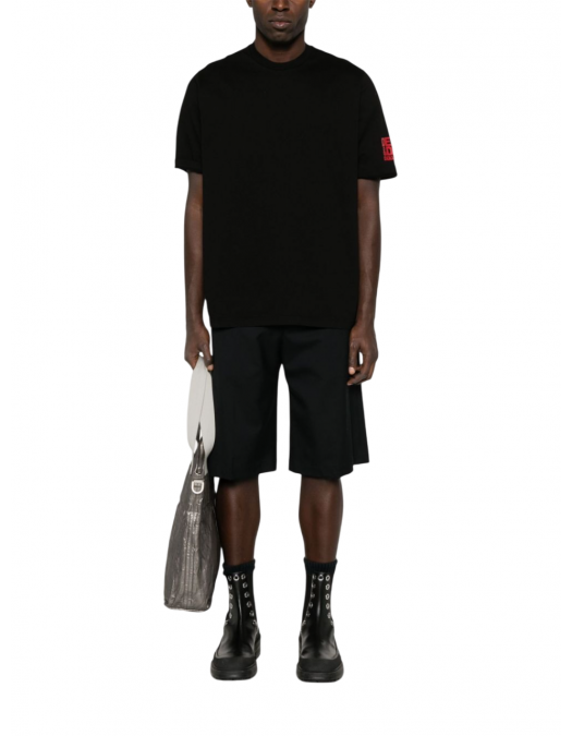 Tricou DSQUARED2, Round Neck, Simple, Red Logo, Black - S74GD1300S22427900 Tricou DSQUARED2, Round Neck, Simple, Red Logo, Black - S74GD1300S22427900