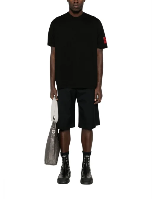Tricou DSQUARED2, Round Neck, Simple, Red Logo, Black - S74GD1300S22427900 Tricou DSQUARED2, Round Neck, Simple, Red Logo, Black - S74GD1300S22427900