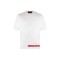 Tricou DSQUARED2, Classic White, Red Logo Insert, Loose Fit