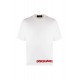 Tricou DSQUARED2, Classic White, Red Logo Insert - S74GD1301S22427100