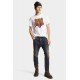 Tricou DSQUARED2, Classic White, Bear Insert, Cool Fit - S74GD1316D20014100