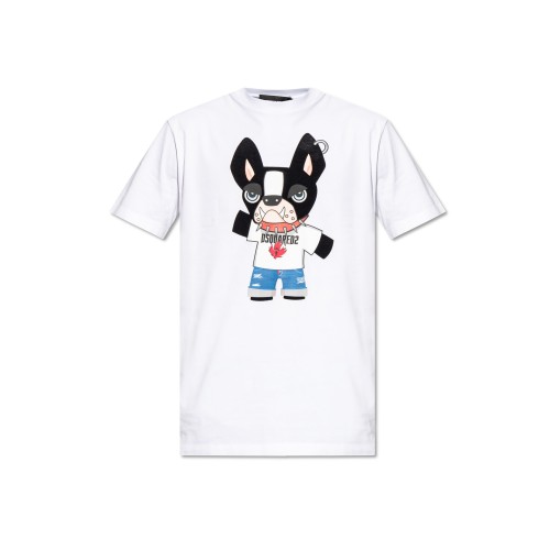 Tricou DSQUARED2, French Bulldog Print, Man Tricou DSQUARED2, French Bulldog Print, Man
