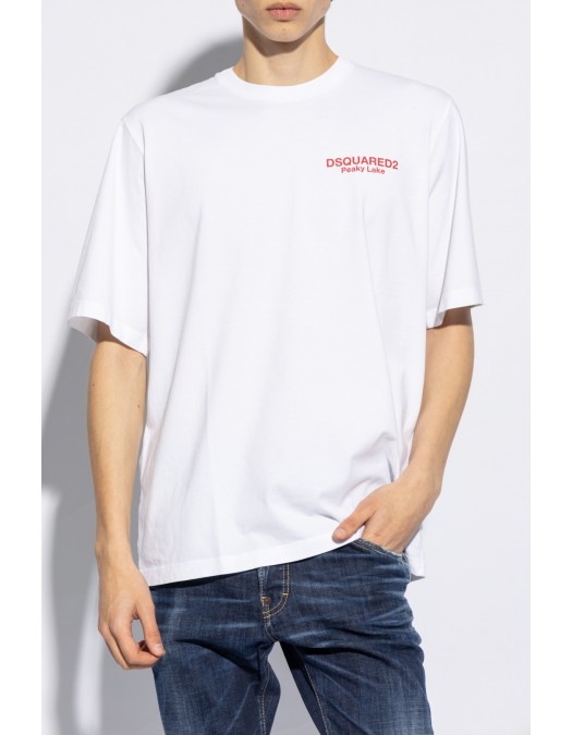 Tricou DSQUARED2, Peaky Lake, White - S74GD1335S24662100