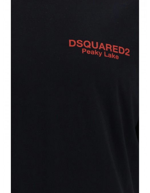 Tricou DSQUARED2, Peaky Lake, Black - S74GD1335S24662100